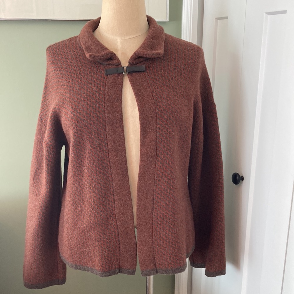Chevron wool sweater made in Italy - Size Large